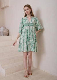 Sonya Dress Palm Green