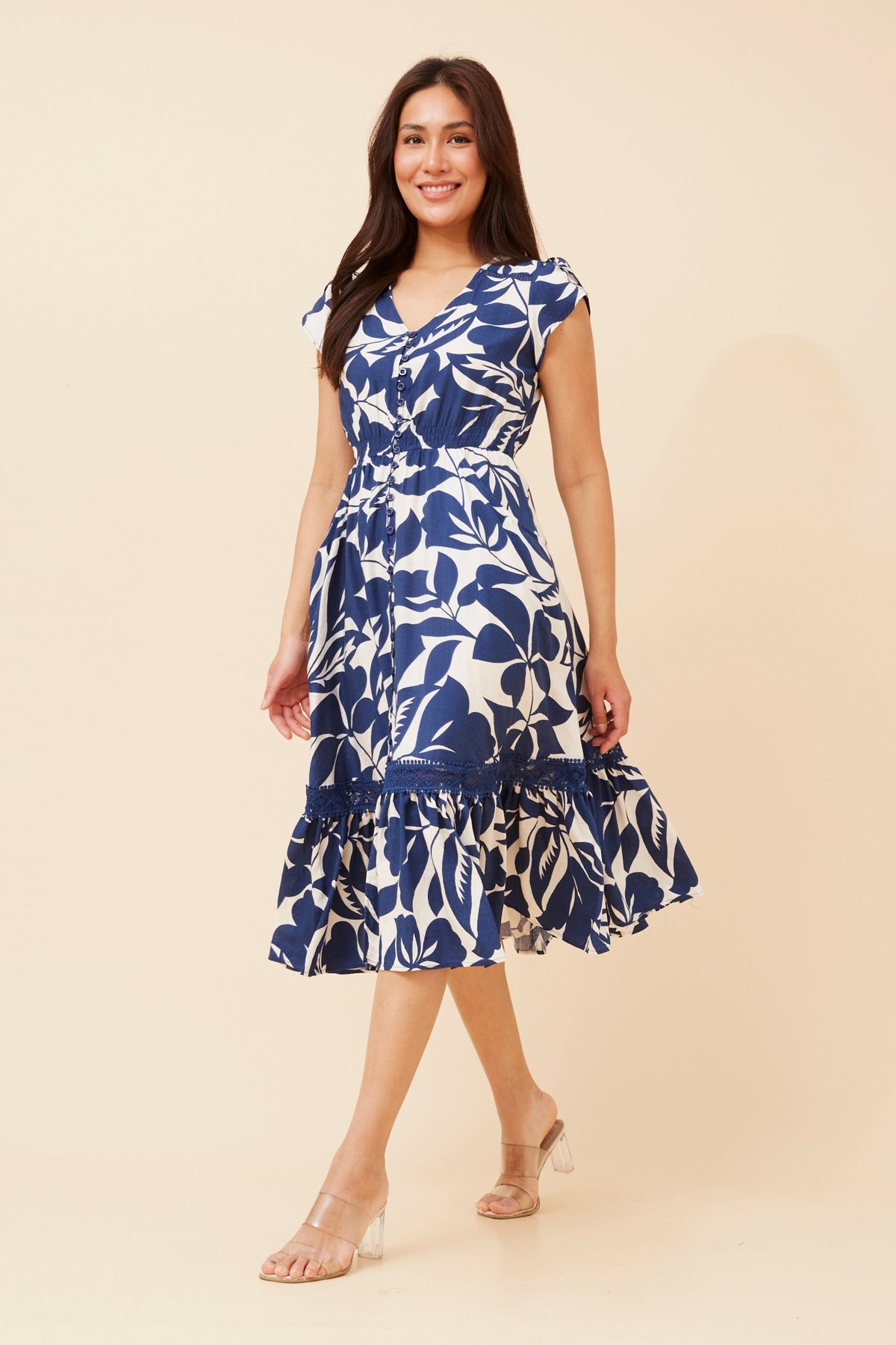Aggie Dress Blue Leaf