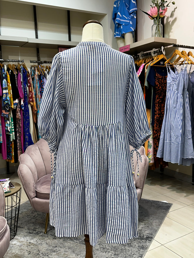 Sonya Dress Blue Stripe