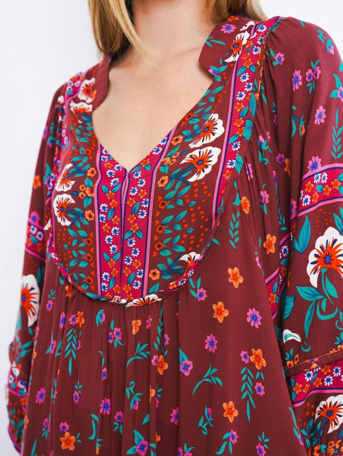 Neisha Dress Maroon