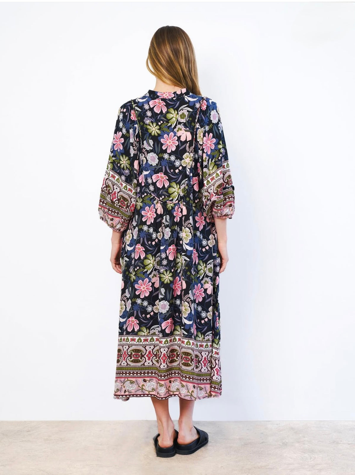 Neisha Dress Navy and Pink Floral
