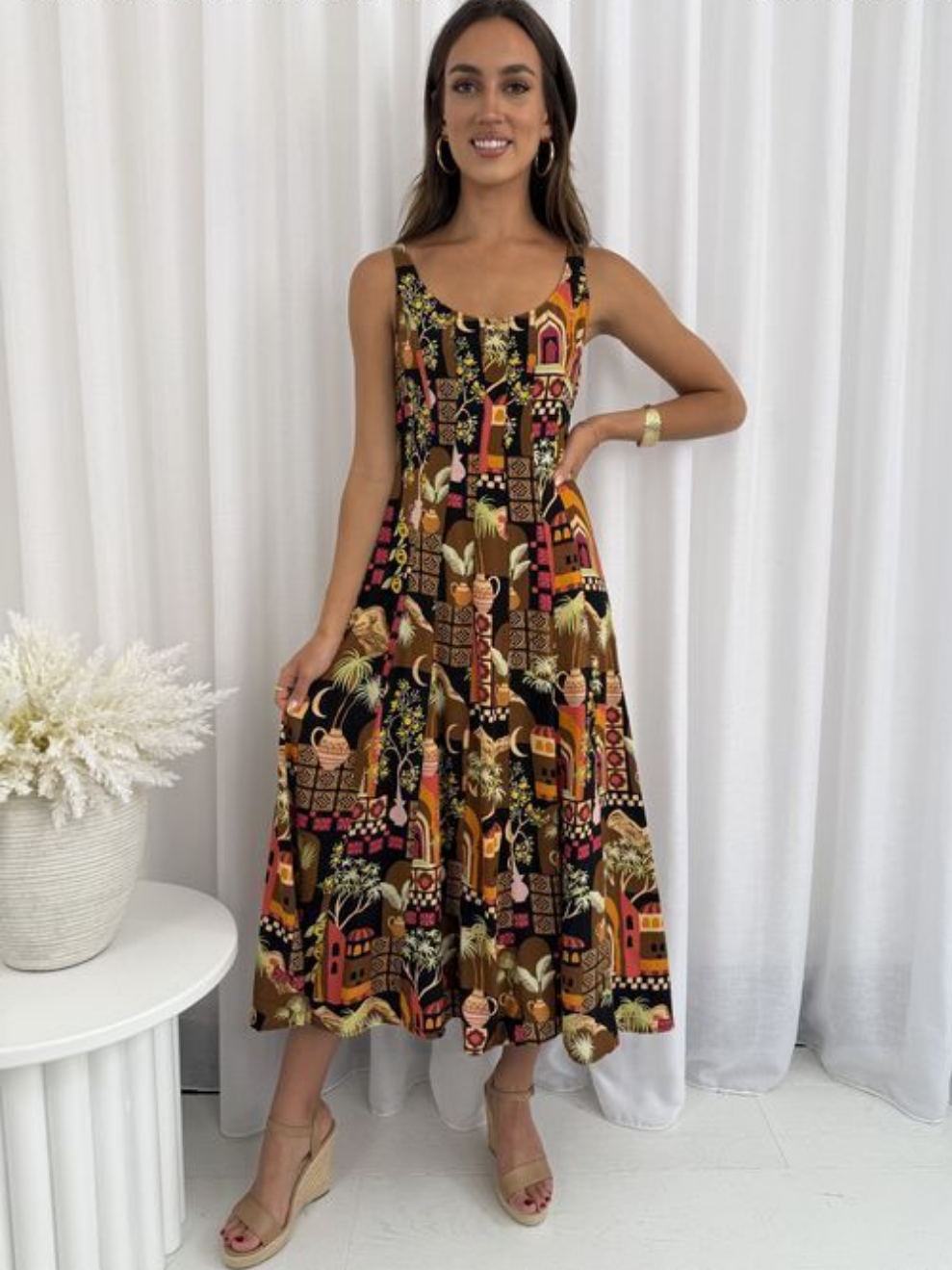 James Dress Moroccan Print