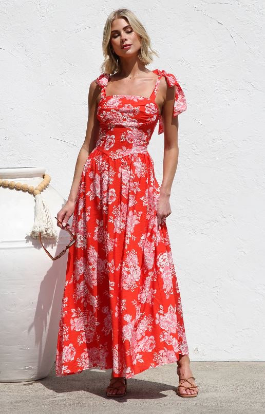 Alazne Dress Red Floral