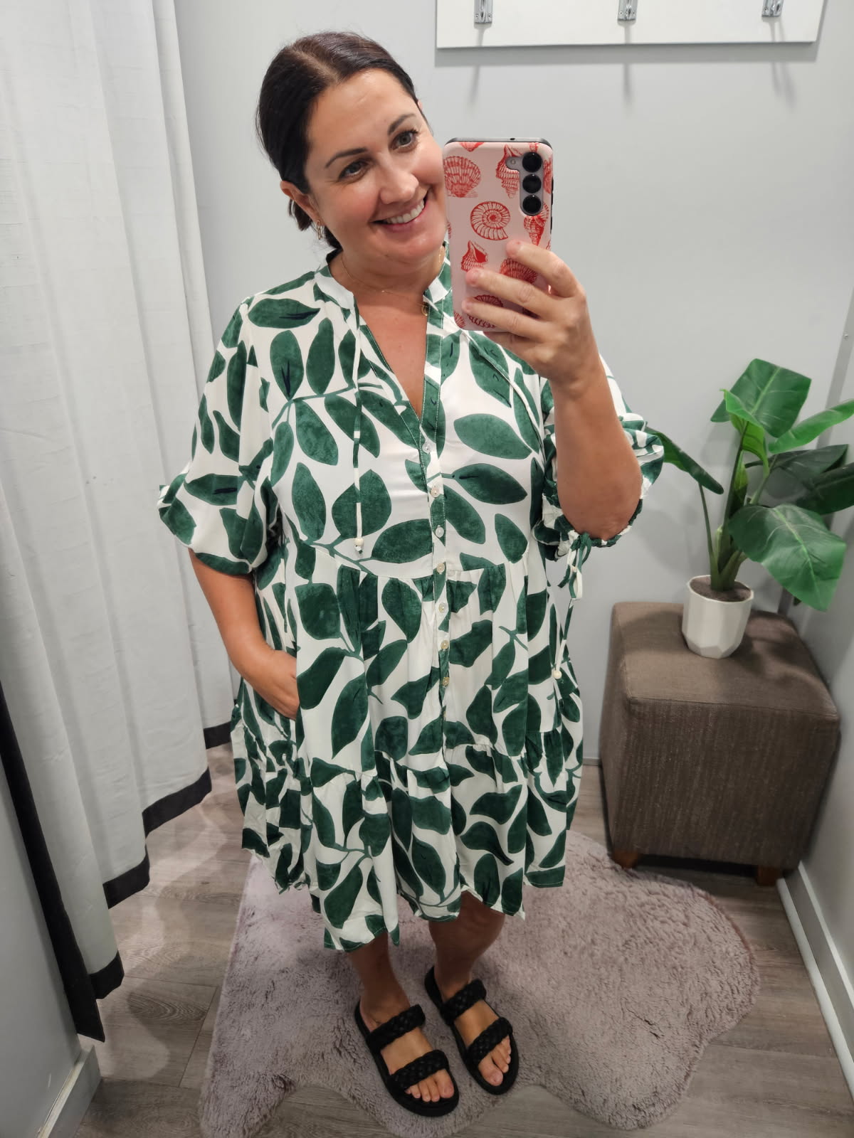 Tonya Dress Forest Green