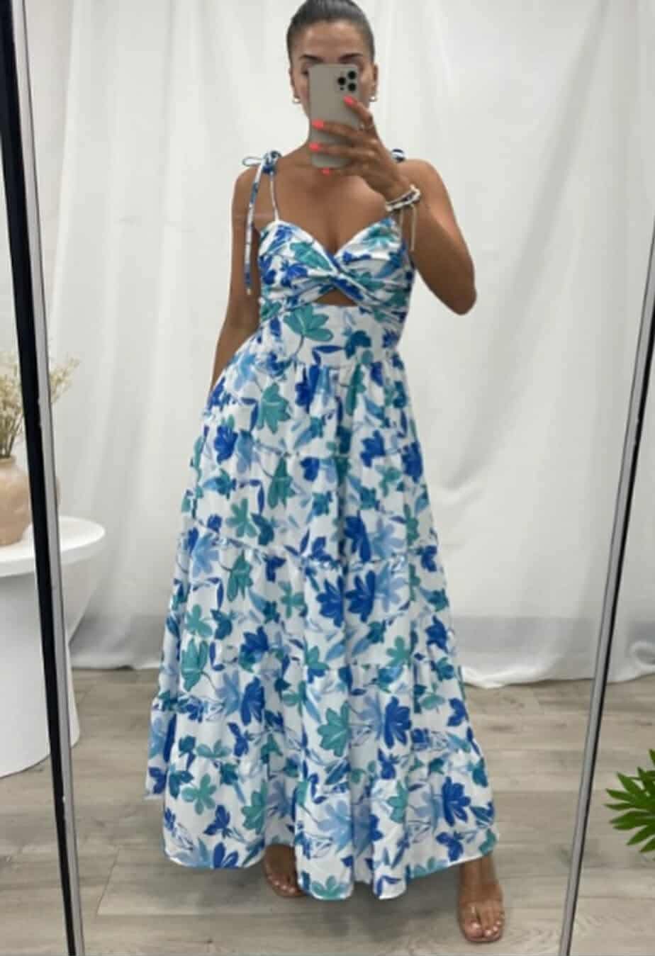 Elizabeth Dress Blue Floral
