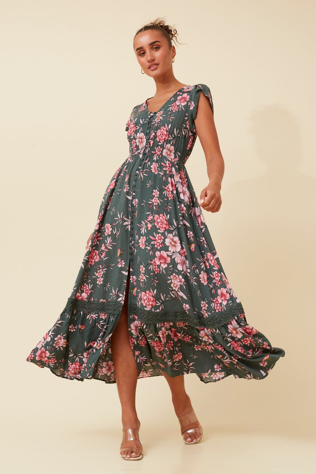 Agnes Dress Green Floral