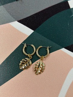 Palm Leaf Earring Gold