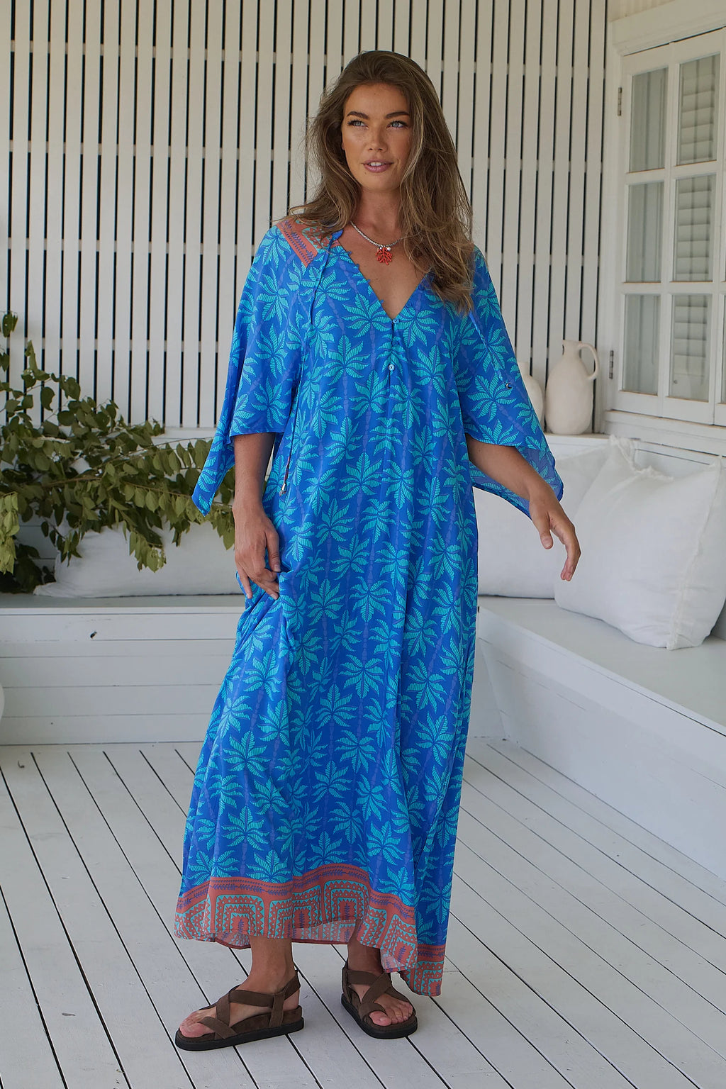 Take Me On Vacay Print Bree Maxi Dress