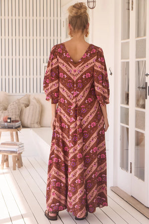 Savanna Print London Maxi Dress