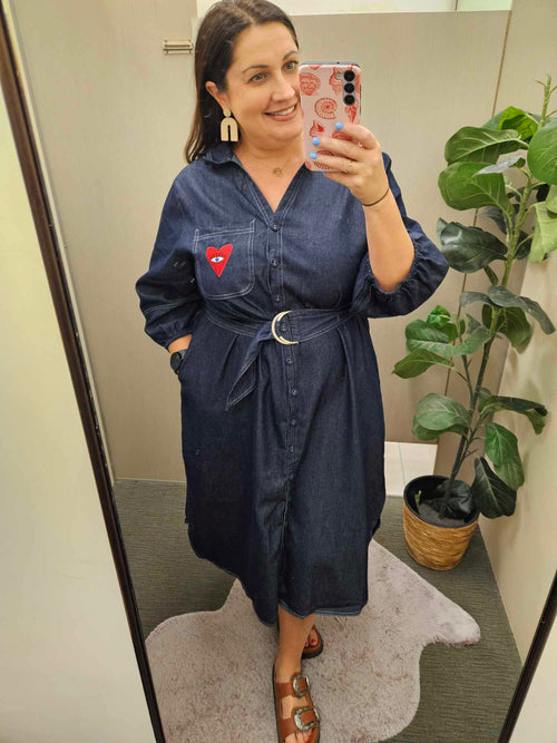 Navy Multi | Shayla Dress
