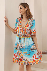 Lailah Dress Coastal Print