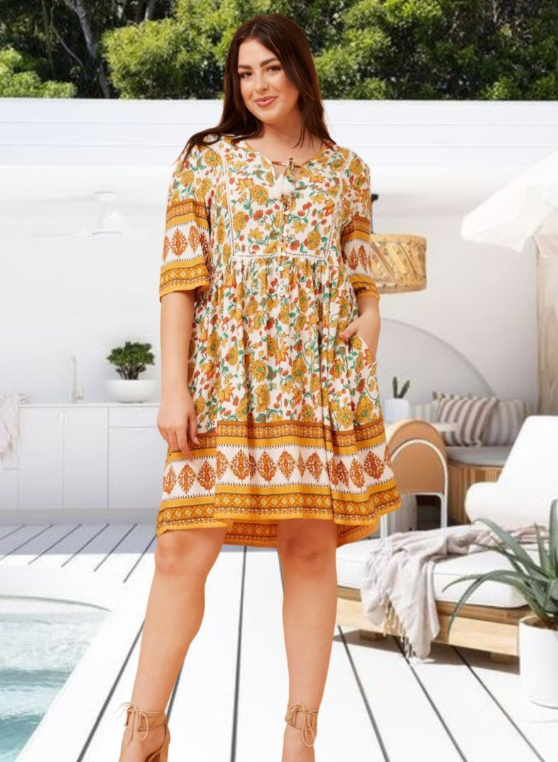 Lilah Dress Yellow