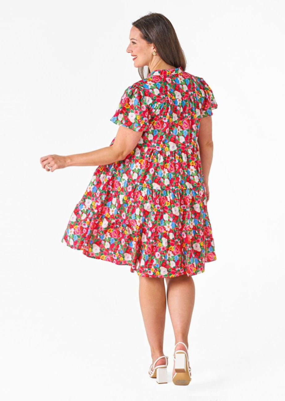 Celia Dress Red Floral