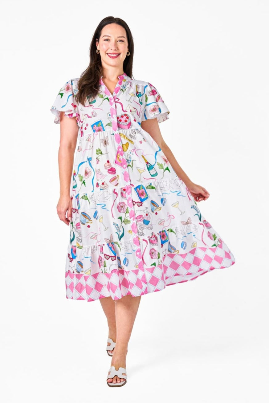 Ellena Dress White