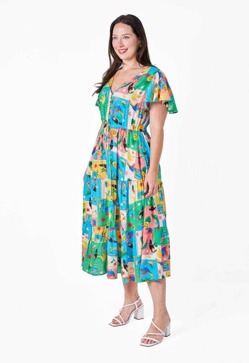 Frances Dress Jungle Print