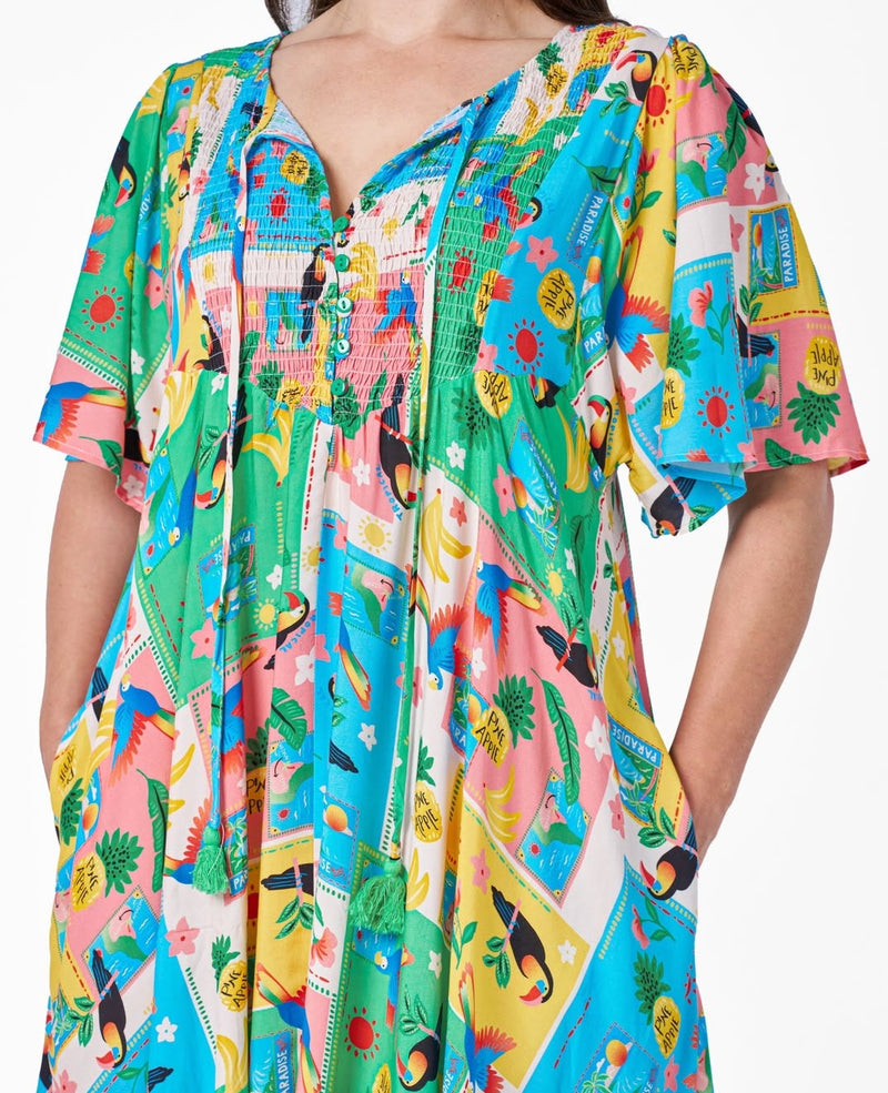 Drew Dress Jungle Print