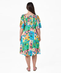 Drew Dress Jungle Print