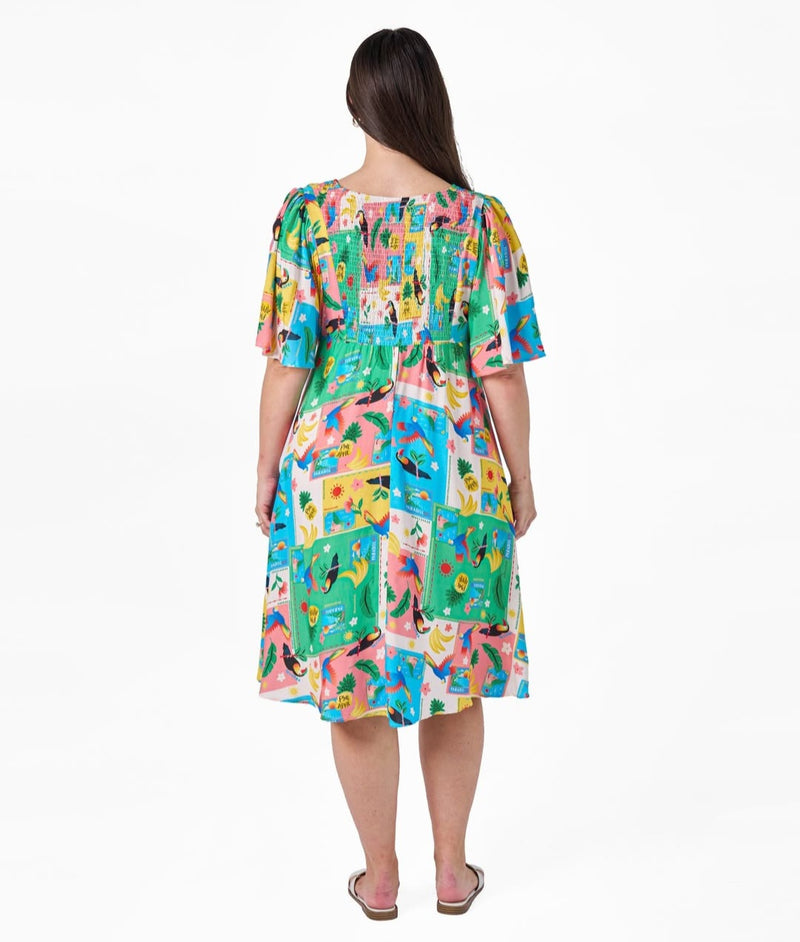 Drew Dress Jungle Print
