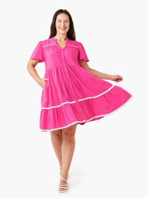 Liyana Dress Hot Pink