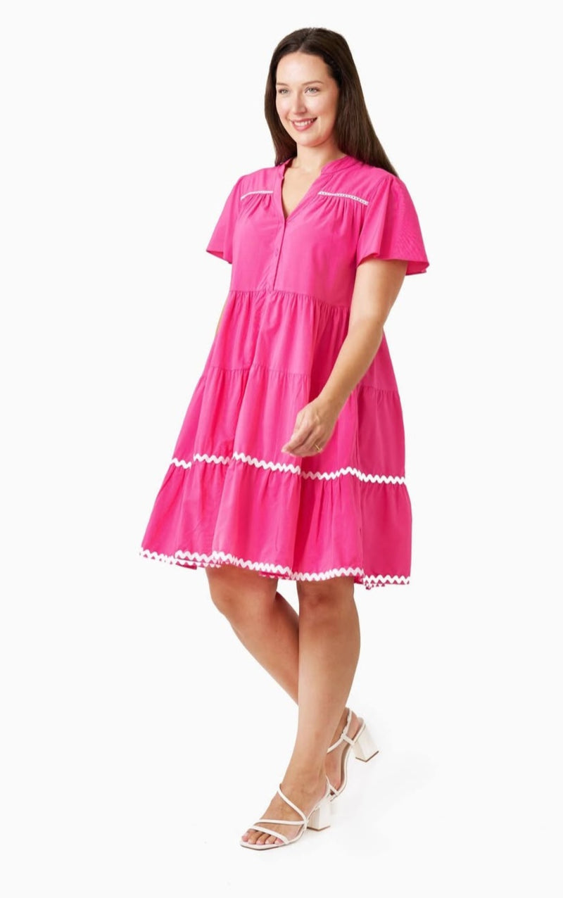 Liyana Dress Hot Pink
