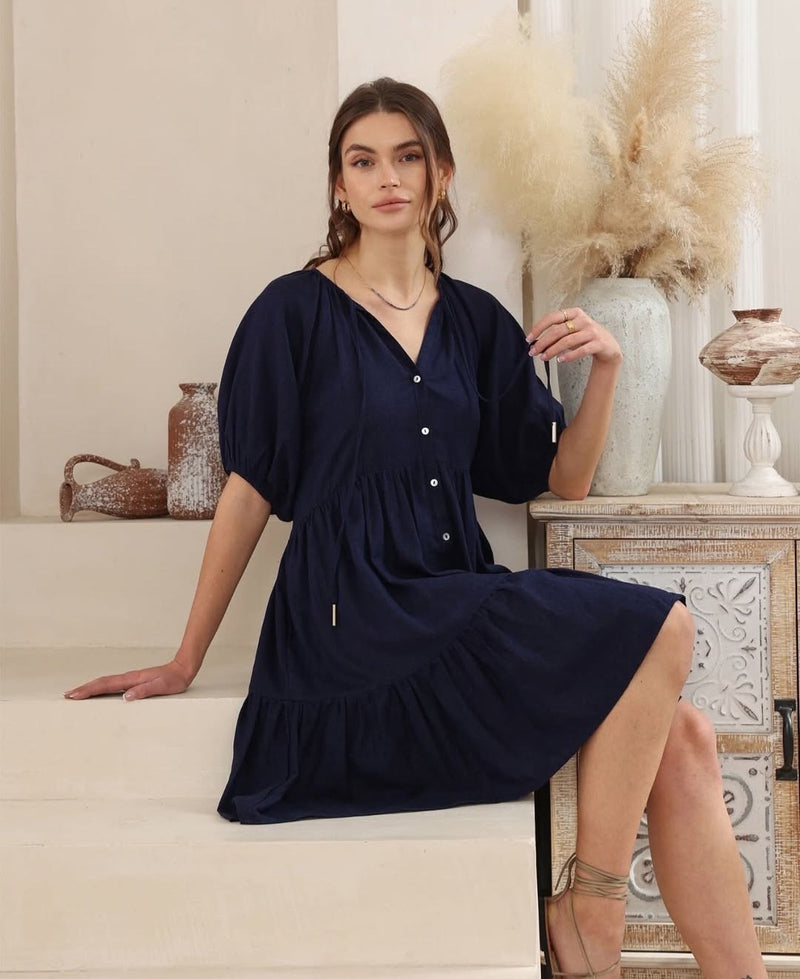Peggy Dress Navy