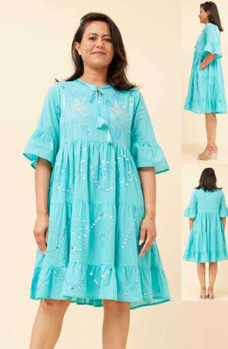 Tara Dress Turquoise