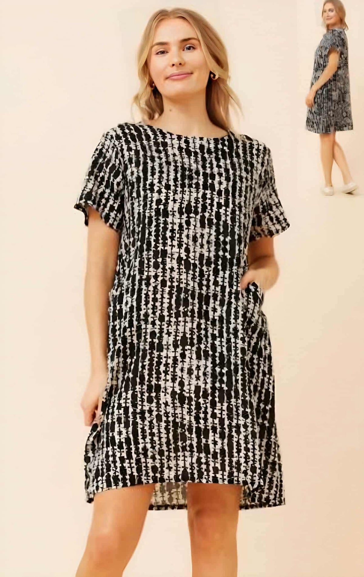 Mara Dress Monochrome