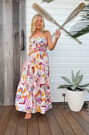 Sweet Lilly Print Bambi Maxi