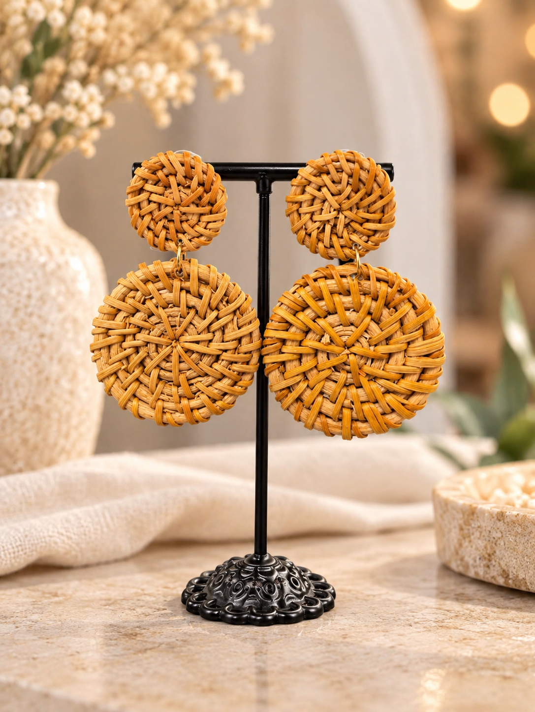 Maddie Earrings Tan