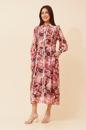 Astara Dress Burgundy