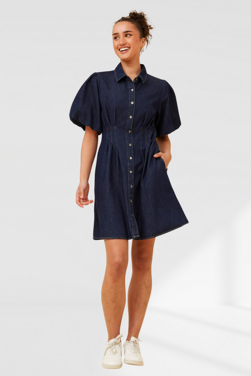 Quinn Dress Dark Blue