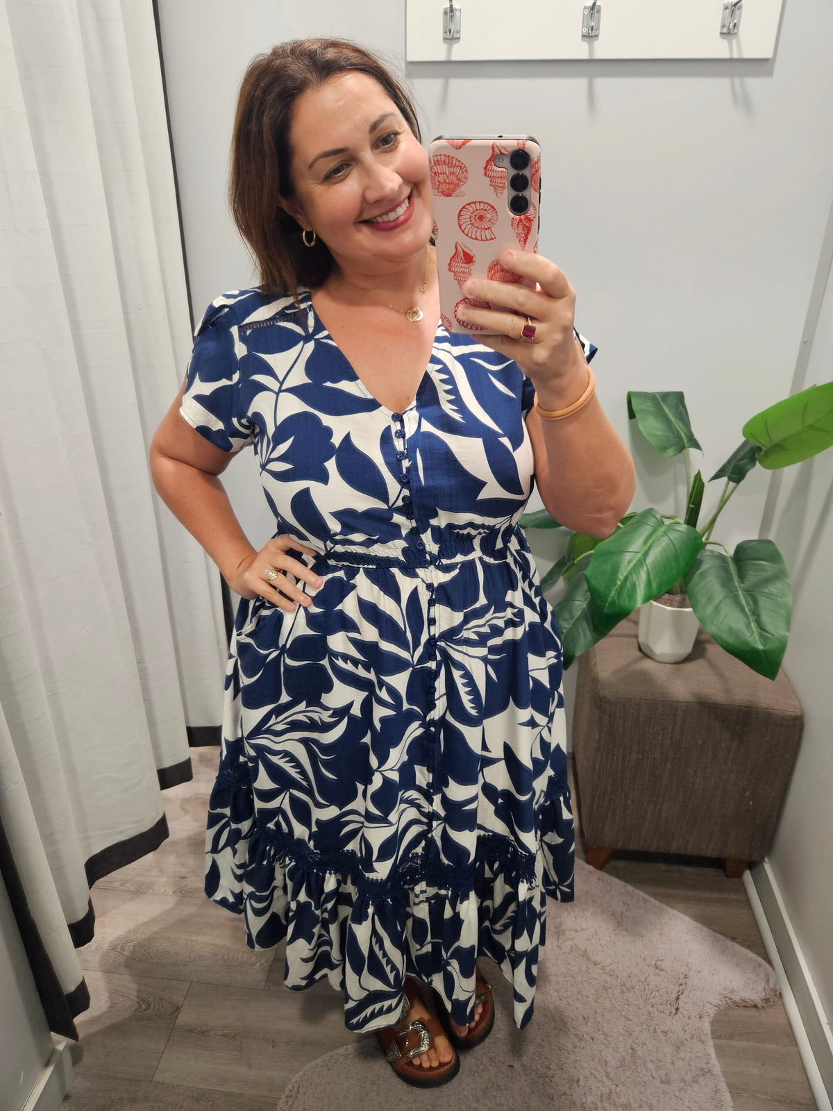 Aggie Dress Blue Leaf