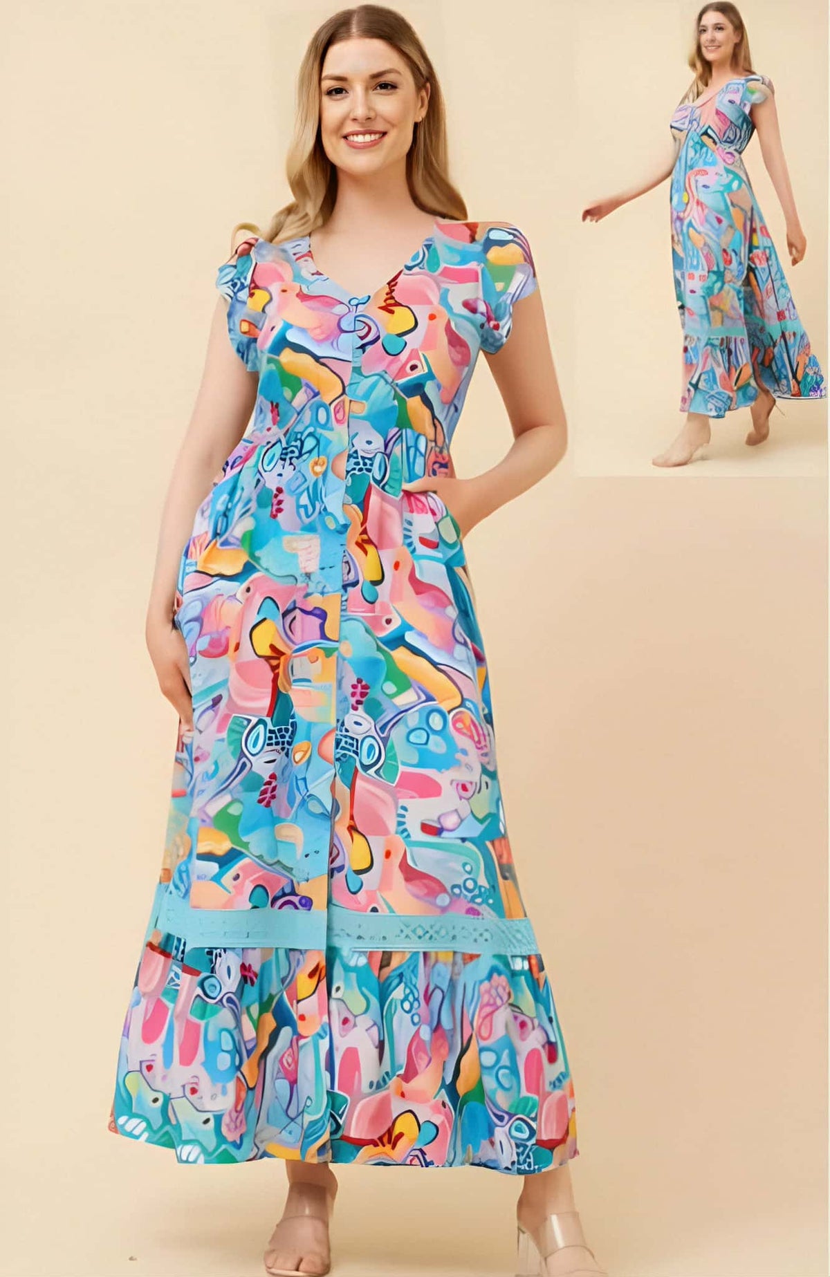 Agnes Dress Groovy Print