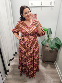 Savanna Print London Maxi Dress