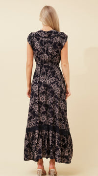 Agnes Dress Navy Print