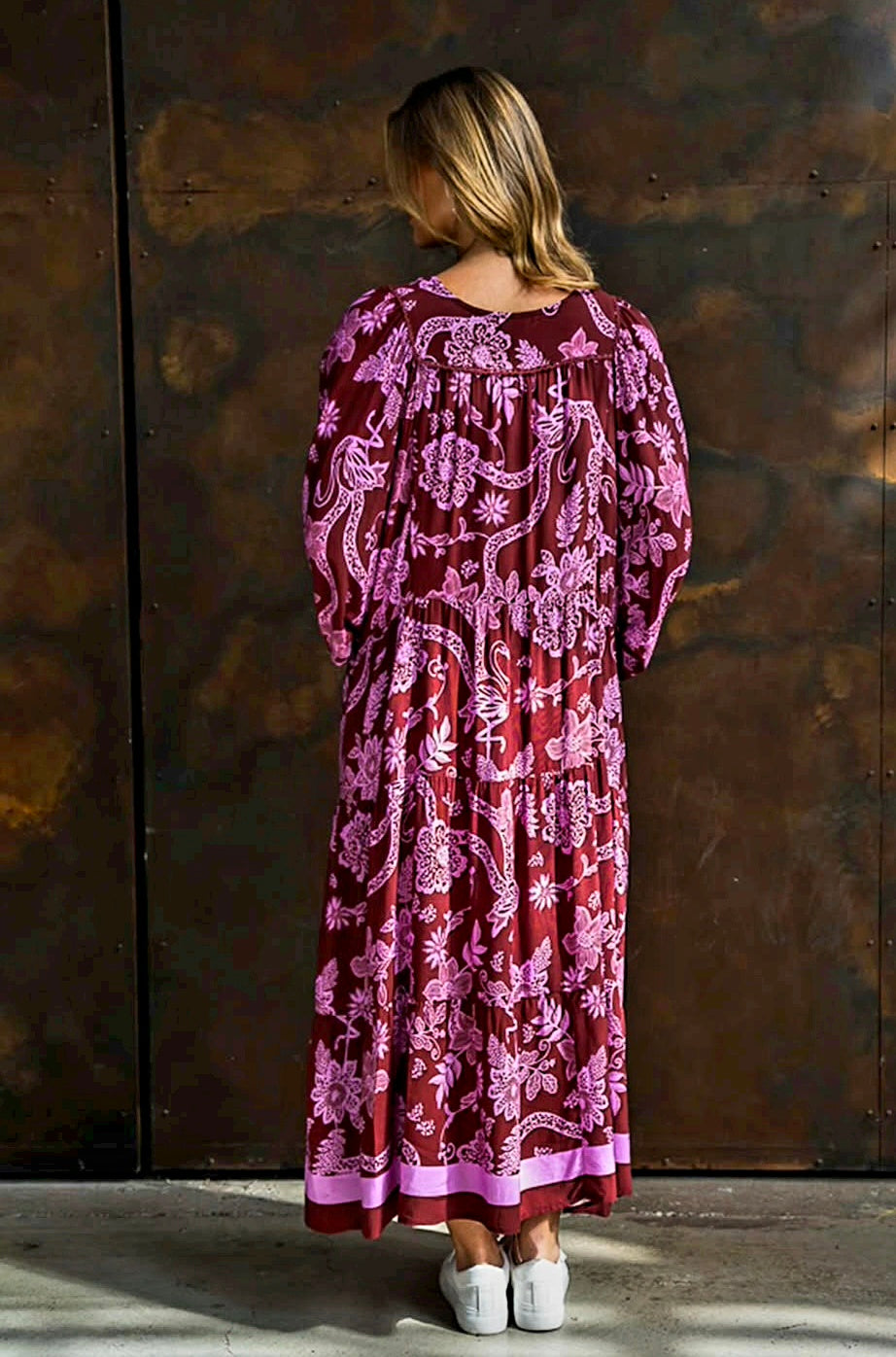 Eliana Dress Maroon