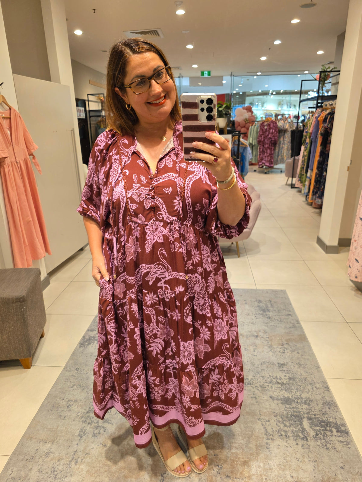 Eliana Dress Maroon