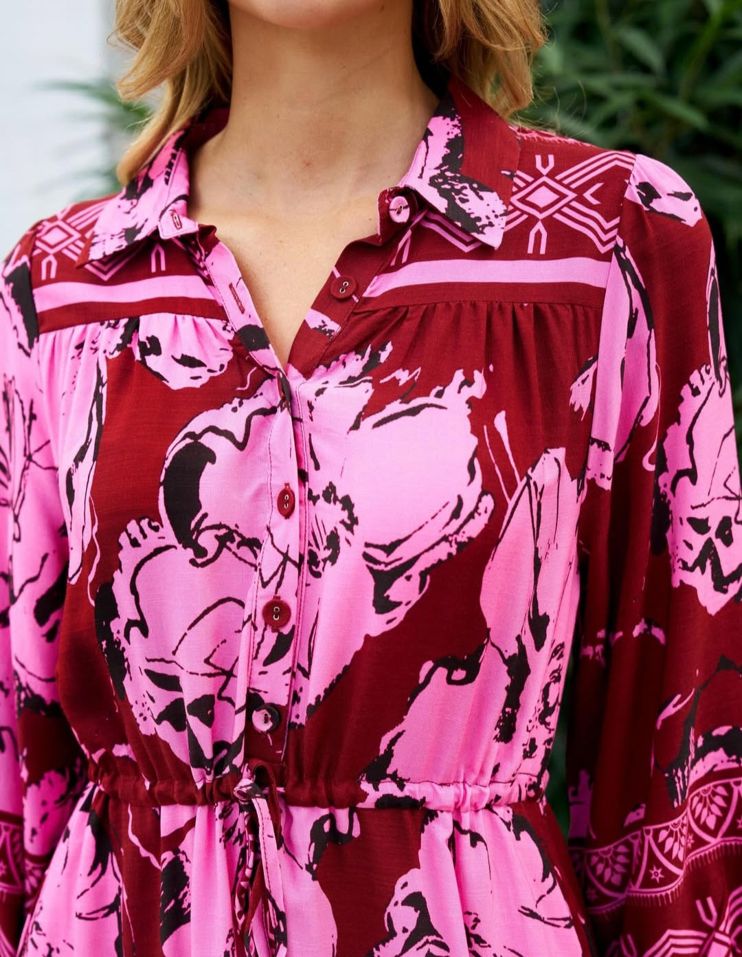 Kaitlyn Dress Maroon