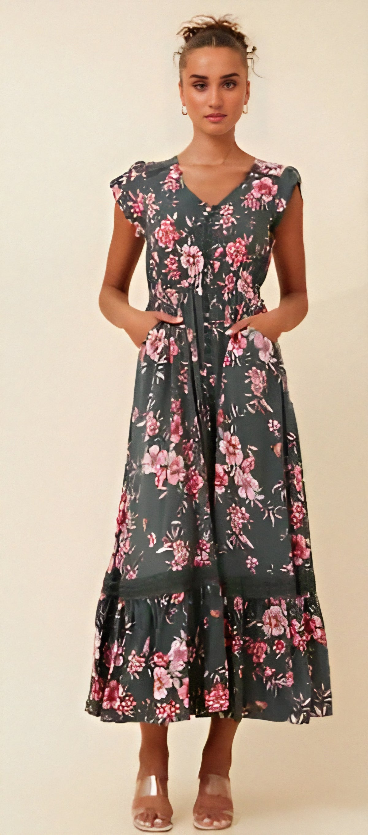 Agnes Dress Green Floral