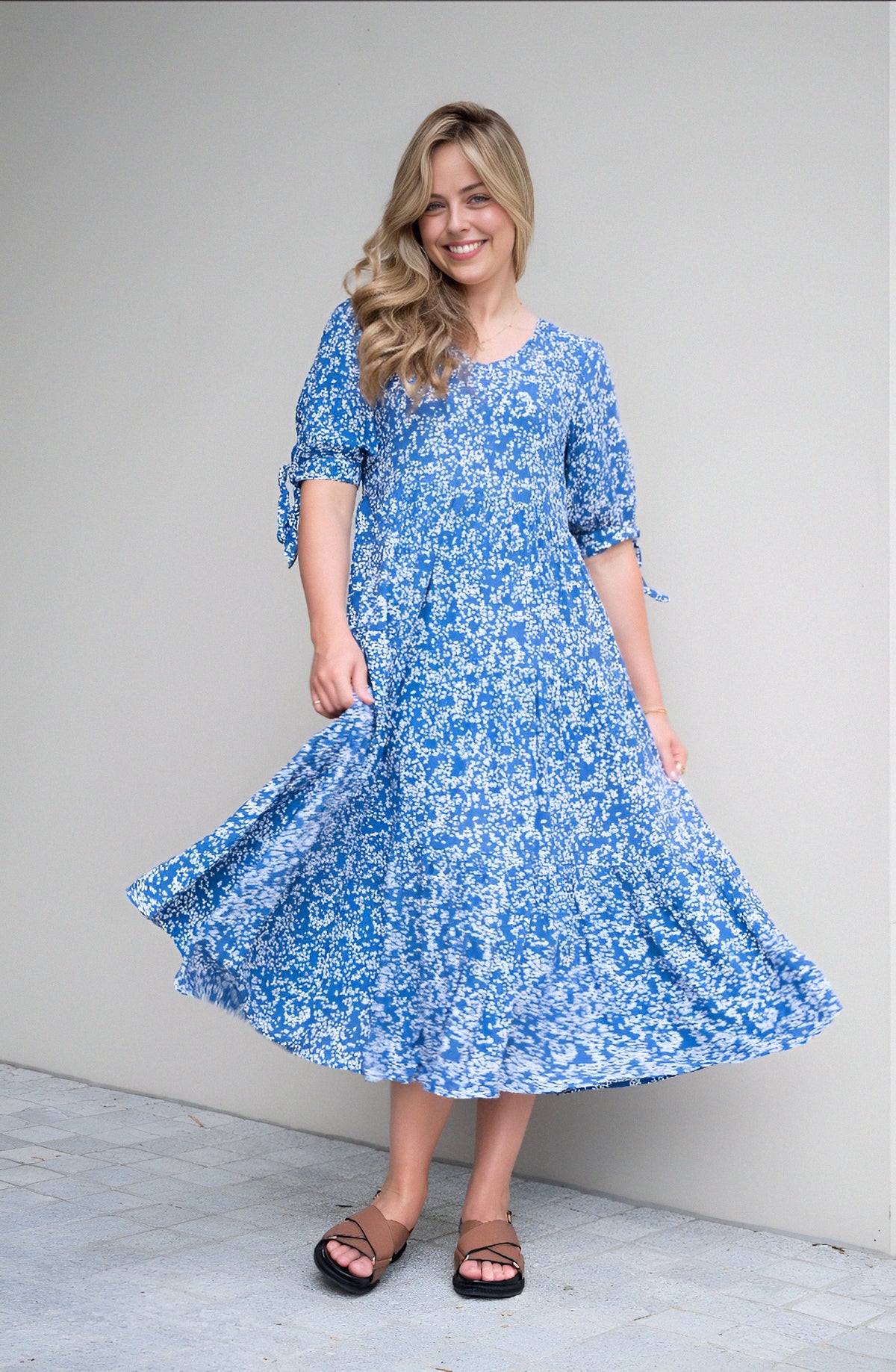 Mabel Dress Blue Floral