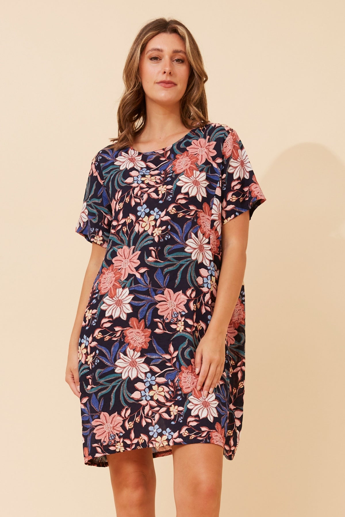 Mara Dress Navy Floral