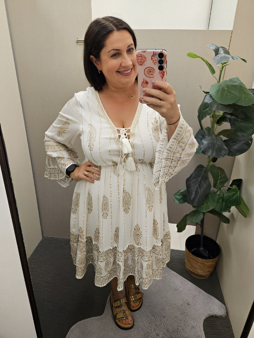 Bria Dress White