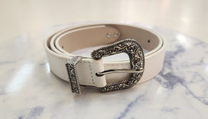 James Belt White/Silver