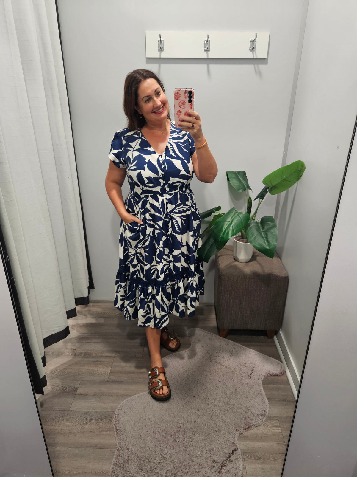 Aggie Dress Blue Leaf