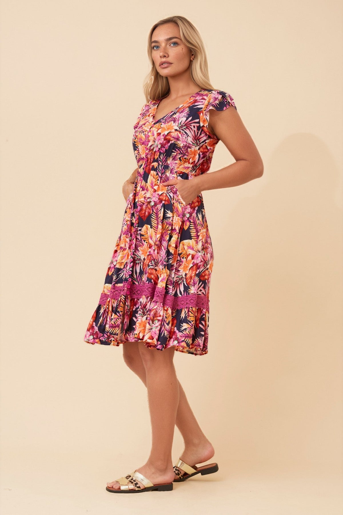 Genie Dress Hot Pink