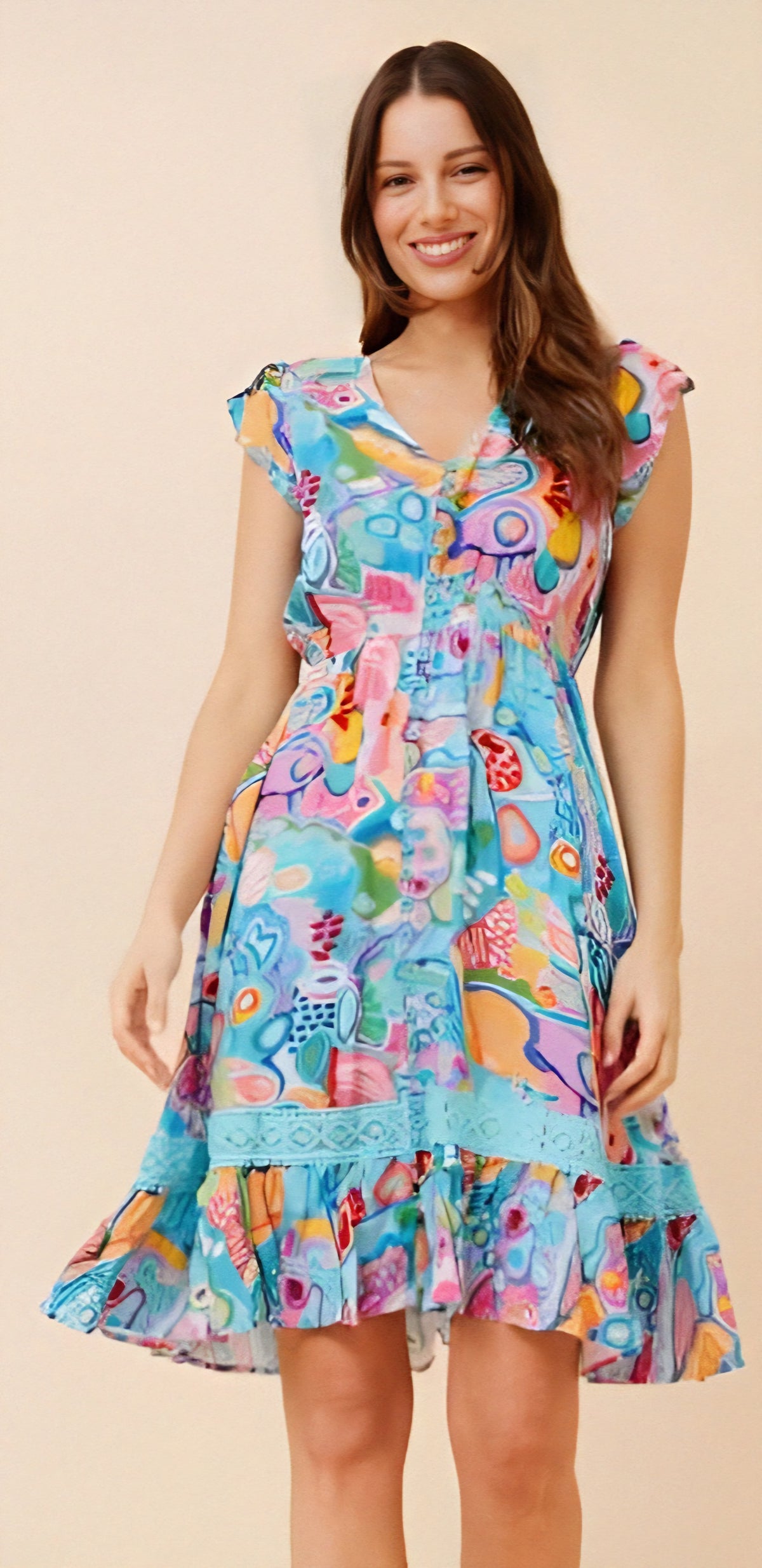 Genie Dress Groovy Print