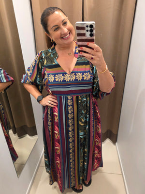 Vanya Dress Maroon