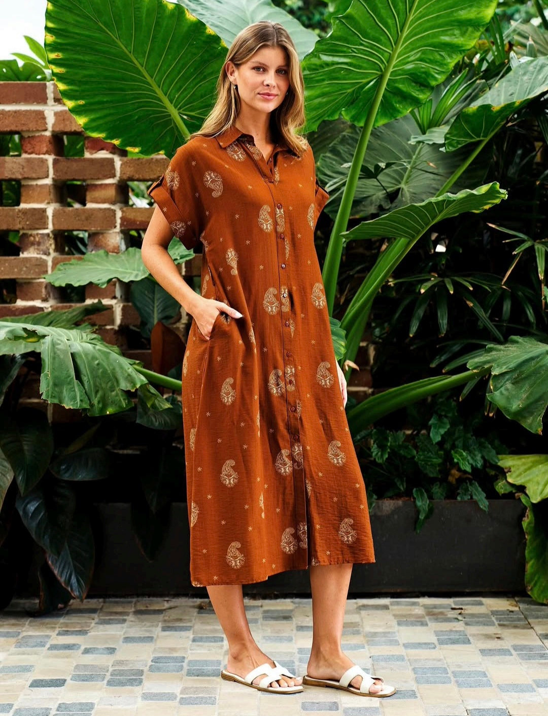 Lyric Dress Rust