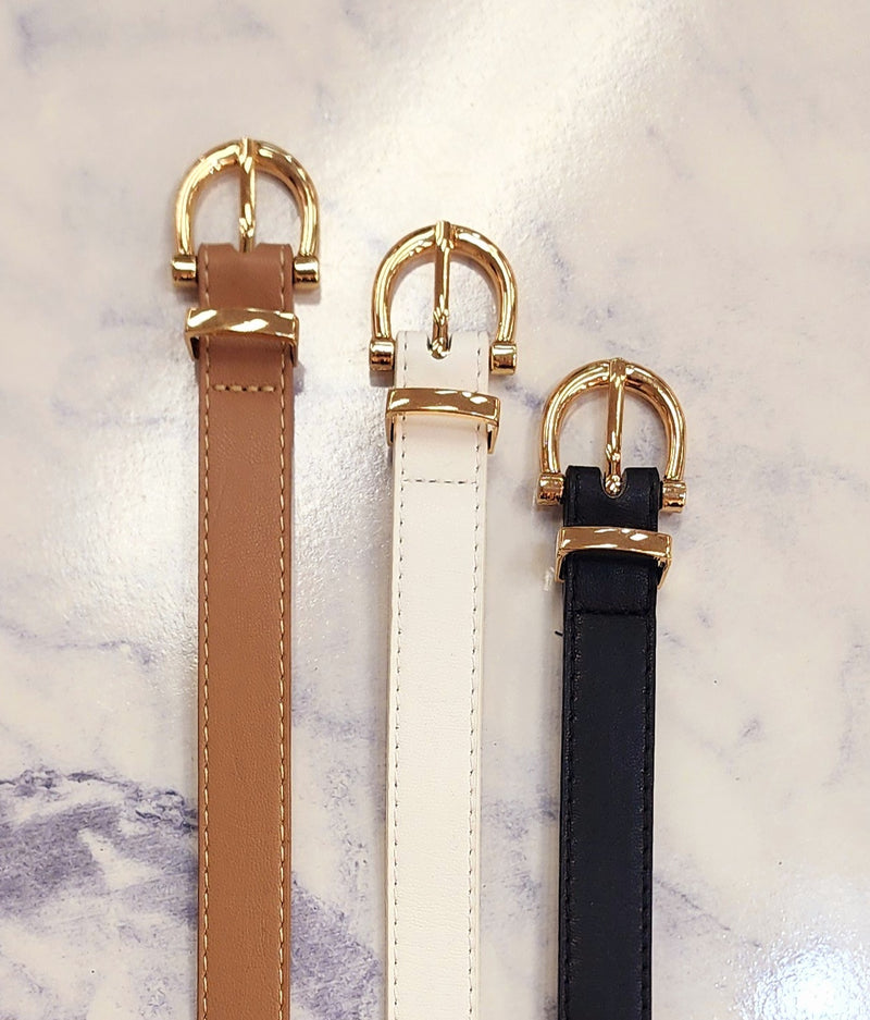 Astrid Belt Tan/Gold