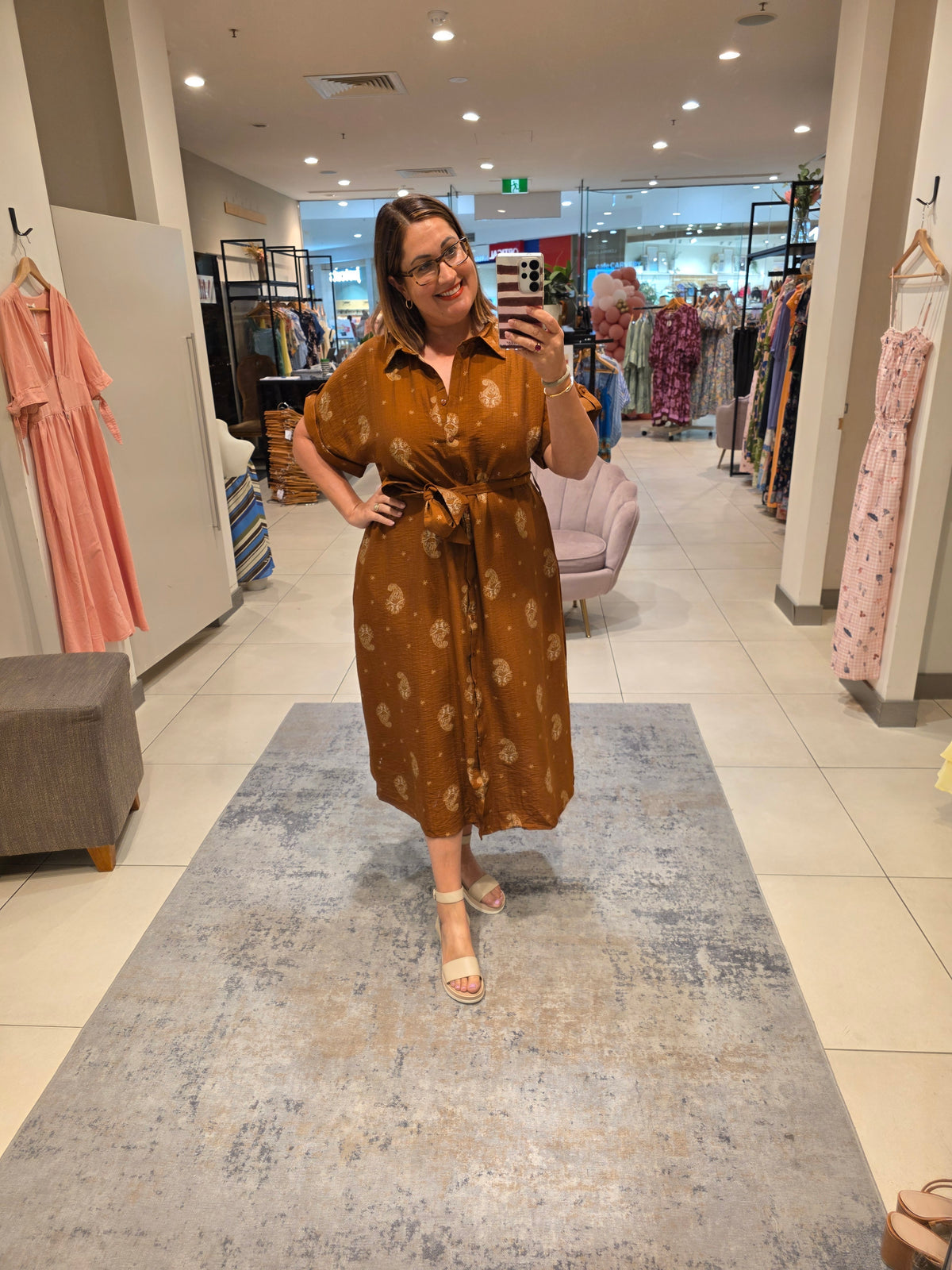 Lyric Dress Rust